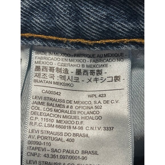 Levis 505 Mens Blue Denim Straight Leg Jeans Size 32 Measures 32x31 - Picture 6 of 10